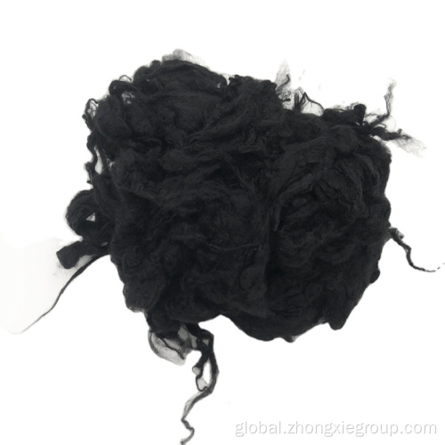 Dope Dyed Polyester Staple Fiber Recycled RECYCLED BLACK POLYESTER STAPLE FIBER Manufactory